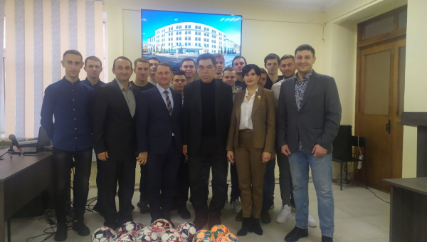 Зустріч ректора зі студентською  збірною командою університету з футзалу